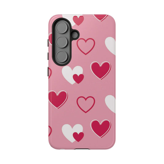 Pink and Red Hearts Samsung Galaxy Case - BOGO Cases