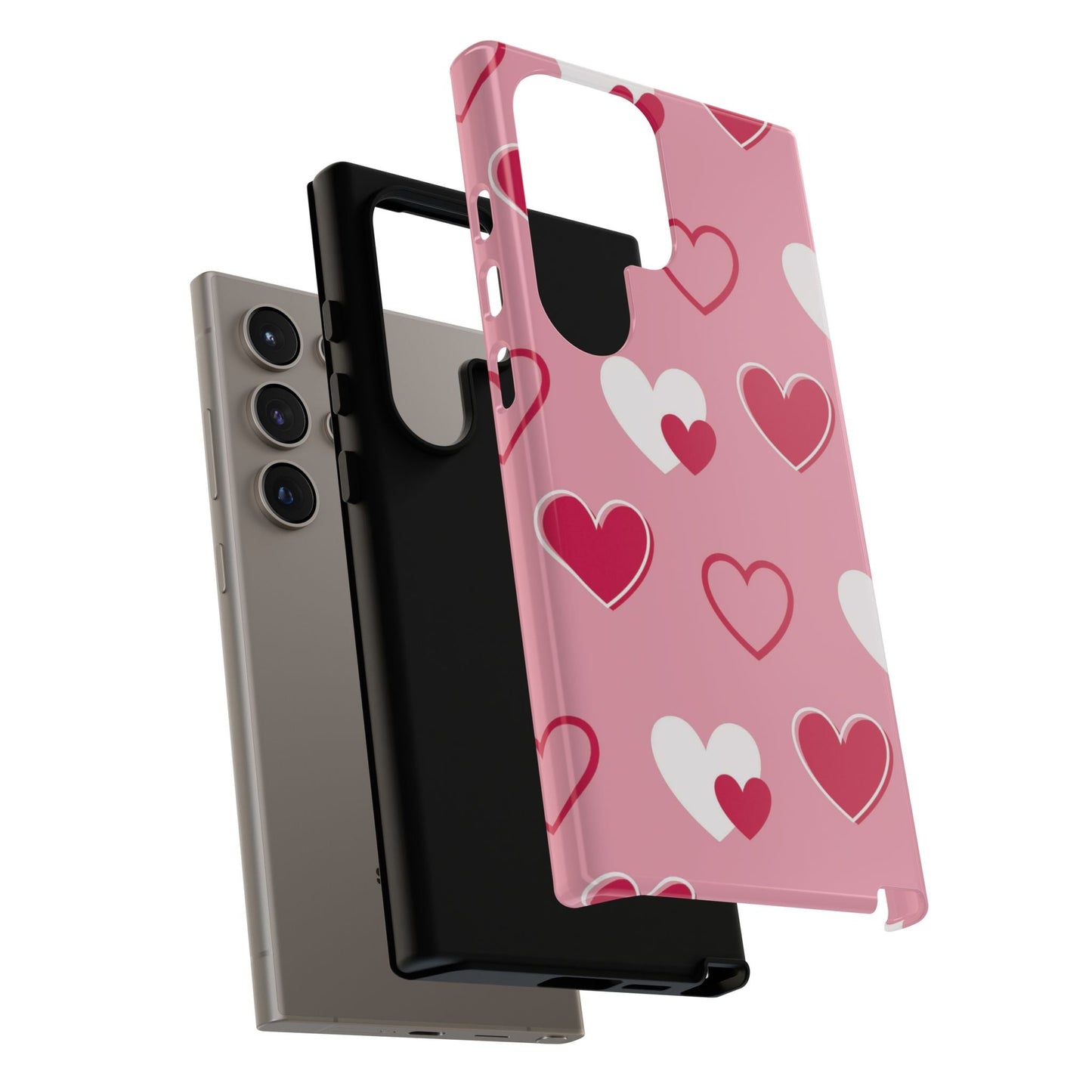 Pink and Red Hearts Samsung Galaxy Case - BOGO Cases