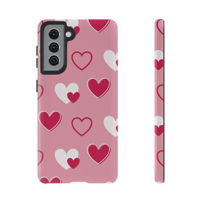 Pink and Red Hearts Samsung Galaxy Case - BOGO Cases