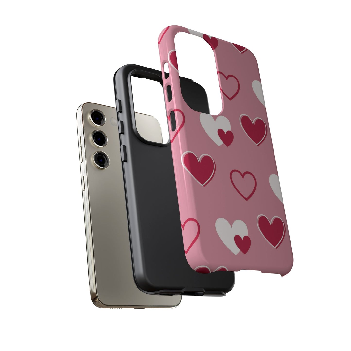 Pink and Red Hearts Samsung Galaxy Case - BOGO Cases