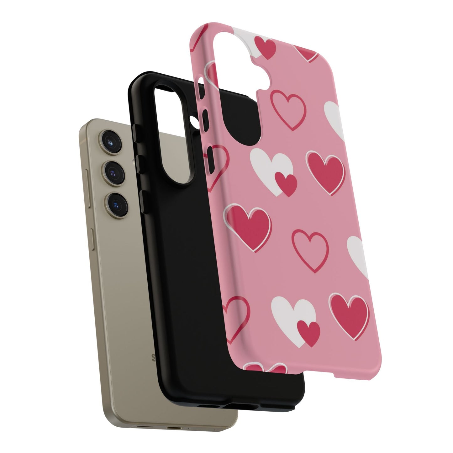 Pink and Red Hearts Samsung Galaxy Case - BOGO Cases