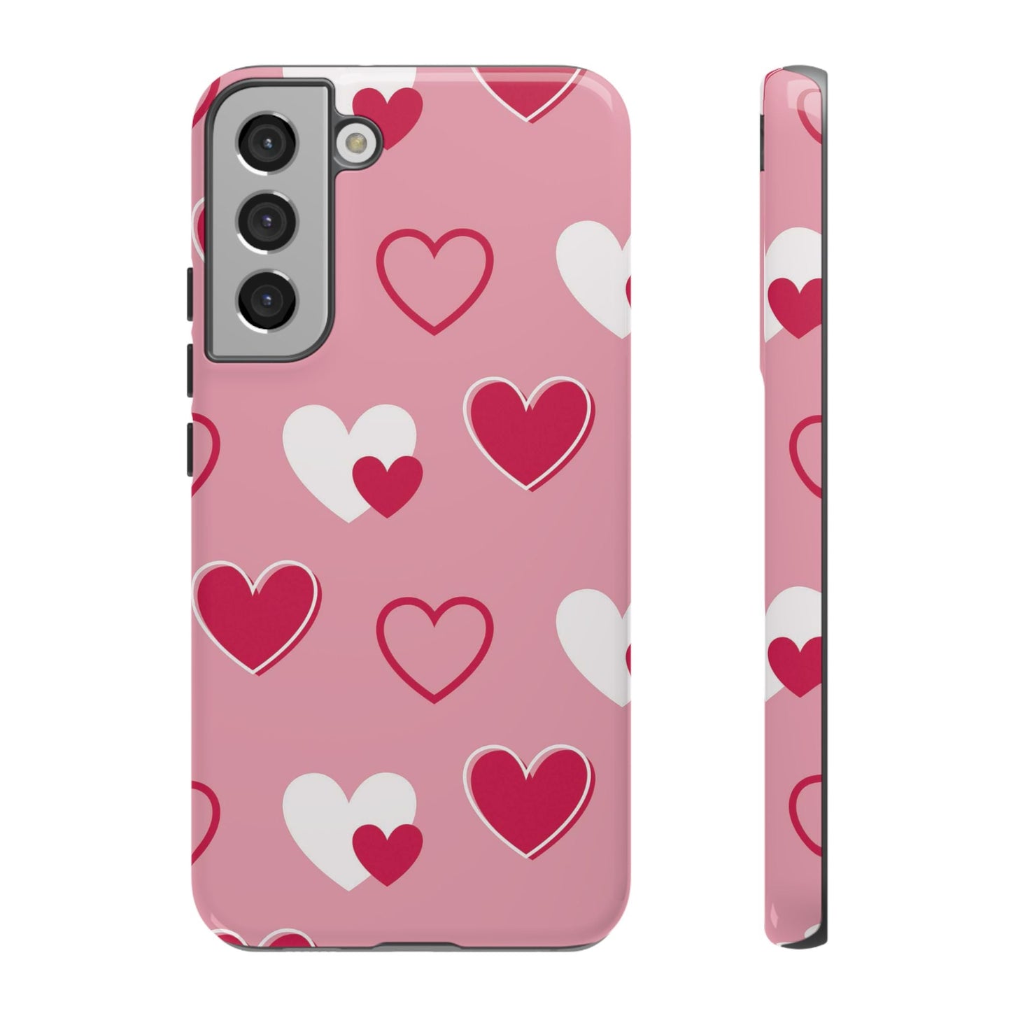 Pink and Red Hearts Samsung Galaxy Case - BOGO Cases