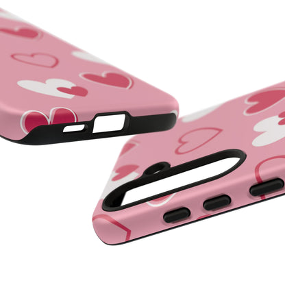 Pink and Red Hearts Samsung Galaxy Case - BOGO Cases