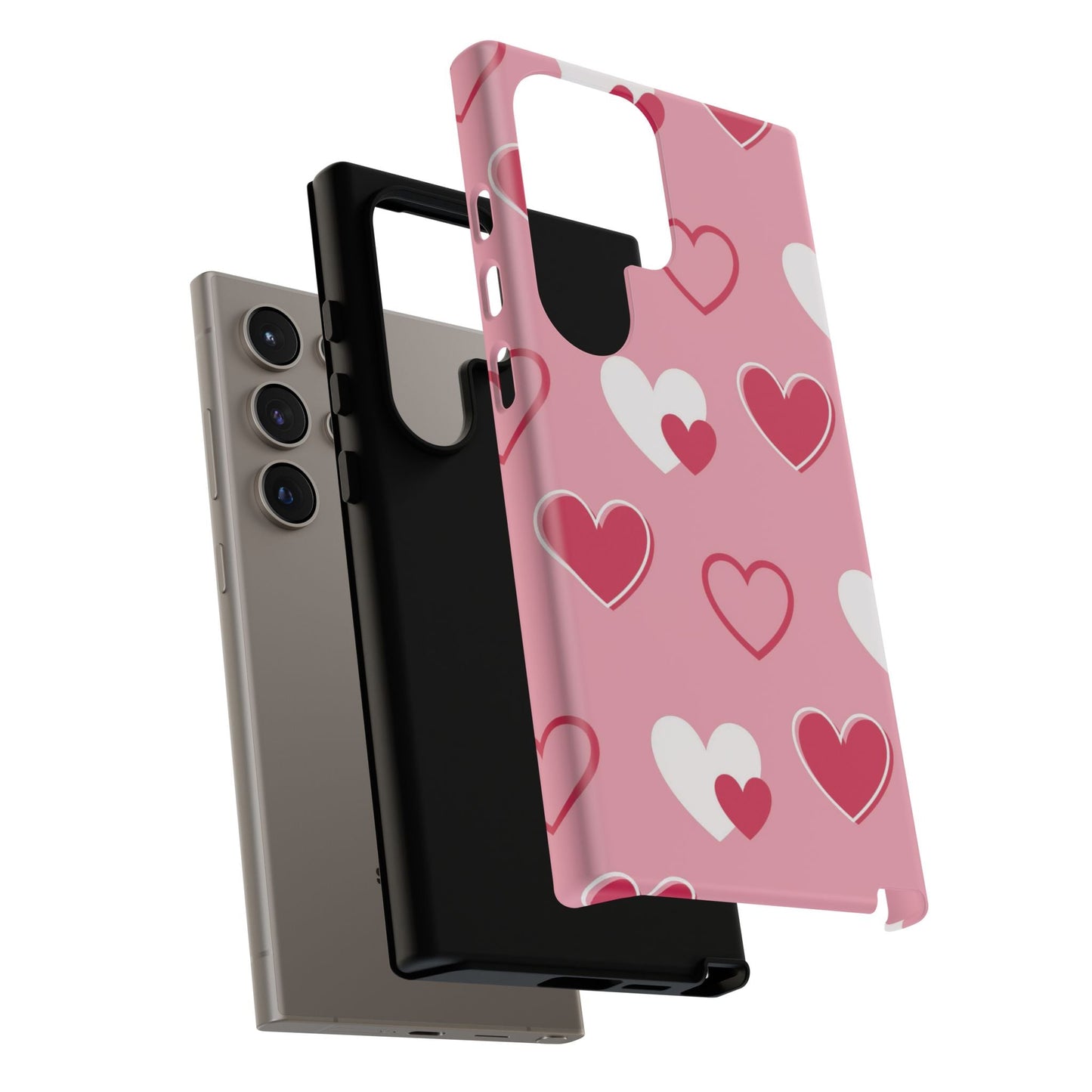 Pink and Red Hearts Samsung Galaxy Case - BOGO Cases