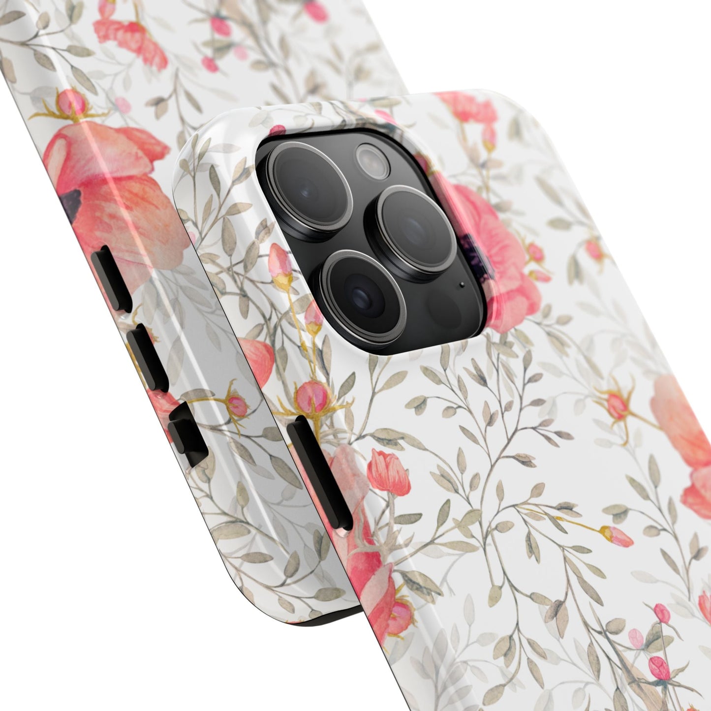 Pink Floral Watercolor iPhone Case – Feminine Poppy Blossom Design - BOGO Cases