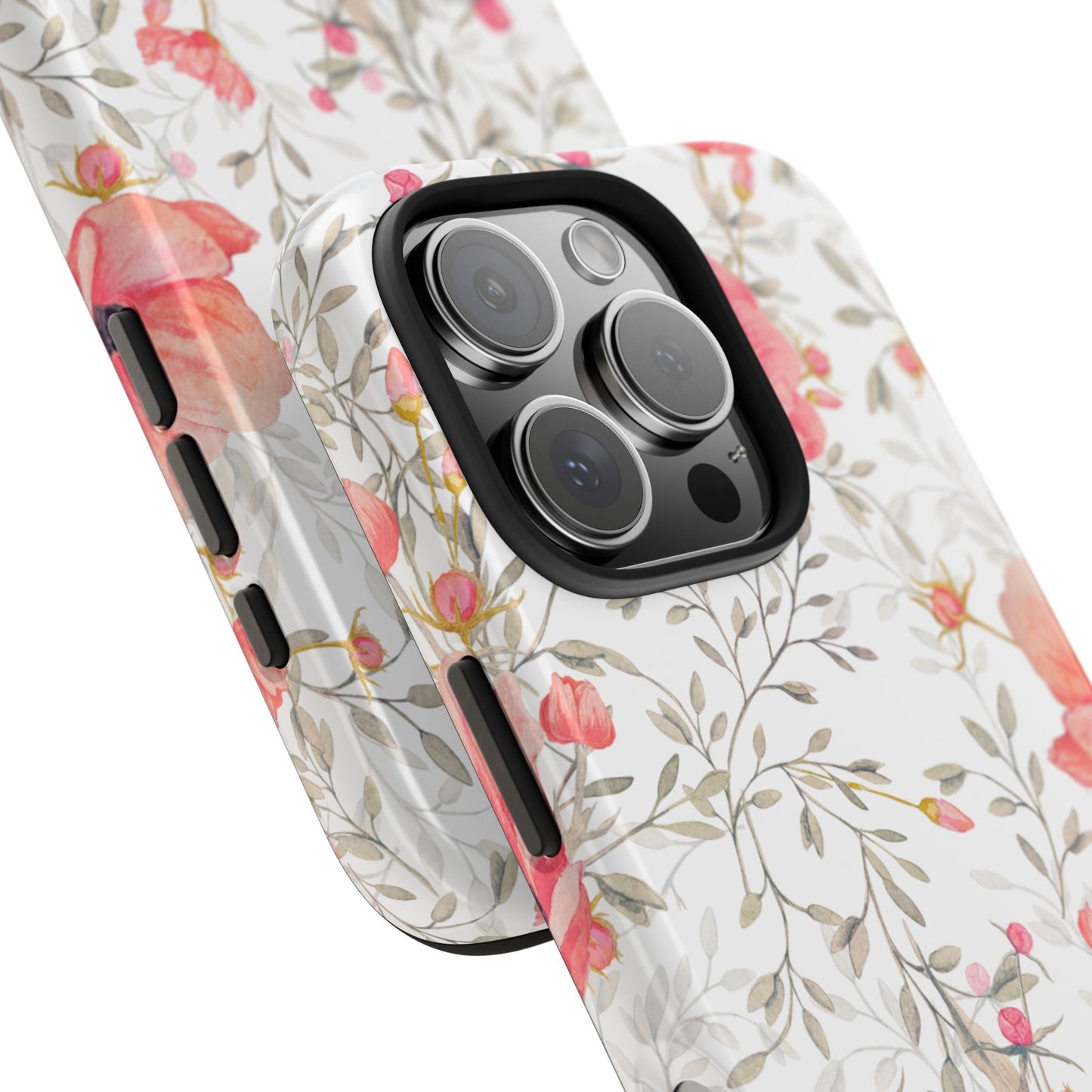 Pink Floral Watercolor iPhone Case – Feminine Poppy Blossom Design - BOGO Cases