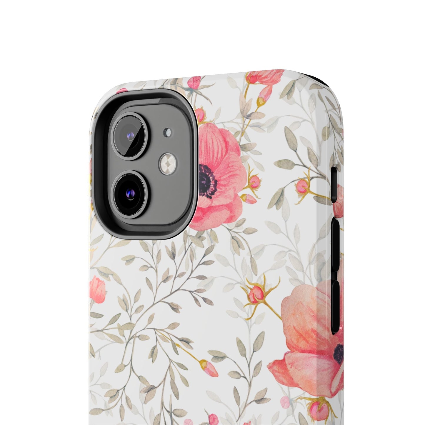 Pink Floral Watercolor iPhone Case – Feminine Poppy Blossom Design - BOGO Cases