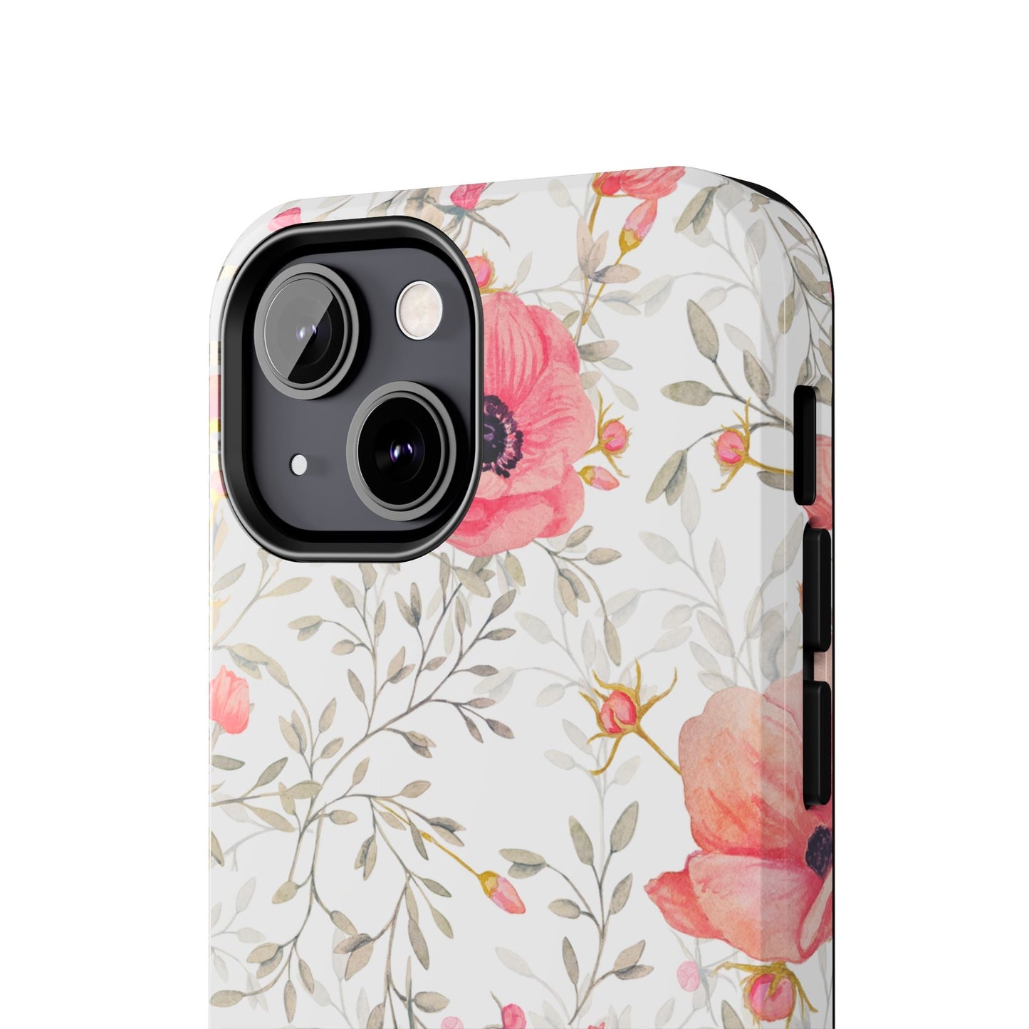 Pink Floral Watercolor iPhone Case – Feminine Poppy Blossom Design - BOGO Cases