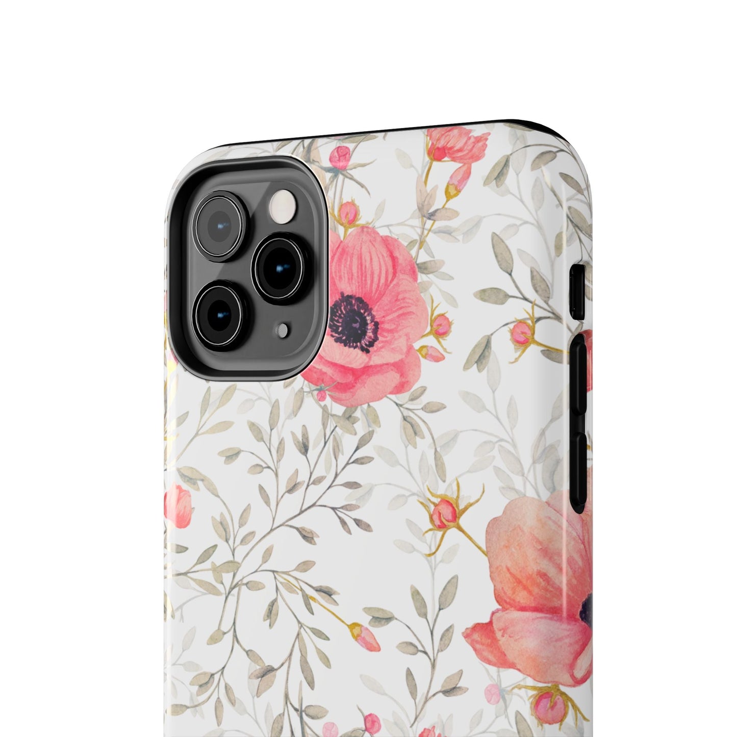 Pink Floral Watercolor iPhone Case – Feminine Poppy Blossom Design - BOGO Cases