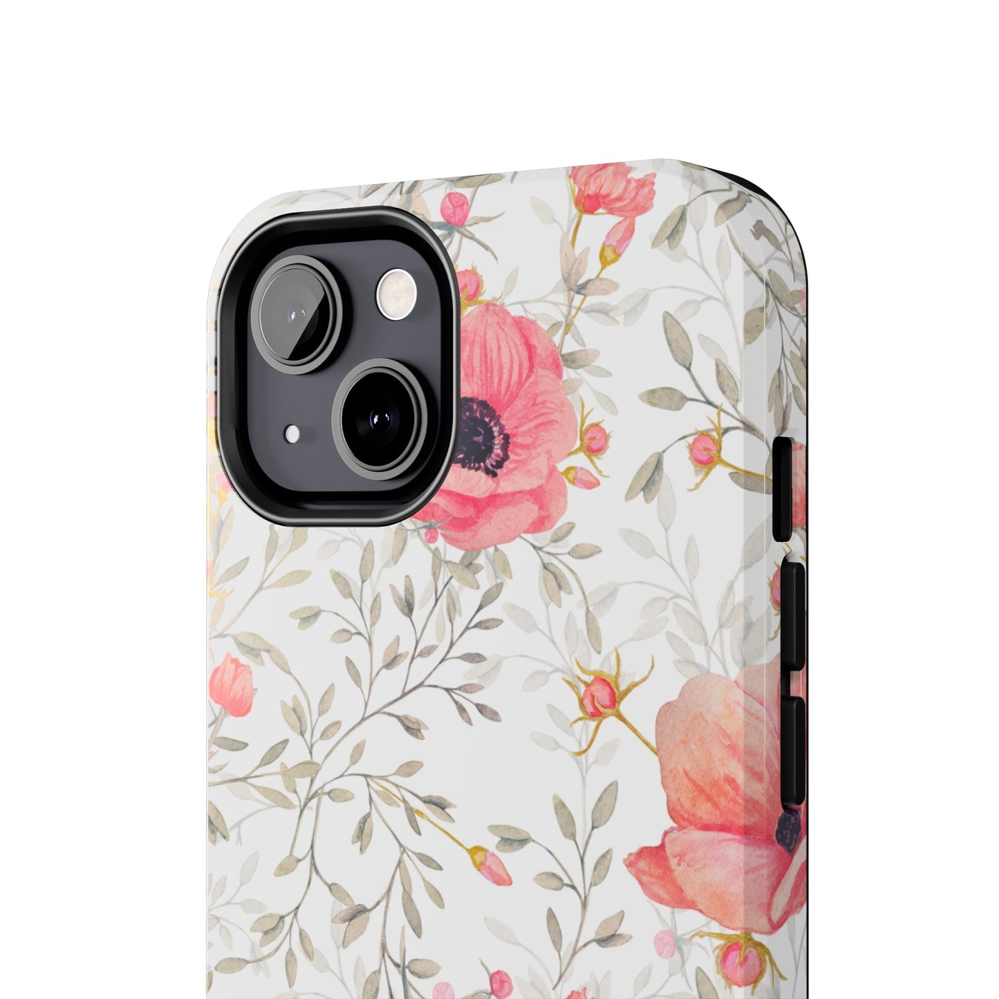 Pink Floral Watercolor iPhone Case – Feminine Poppy Blossom Design - BOGO Cases