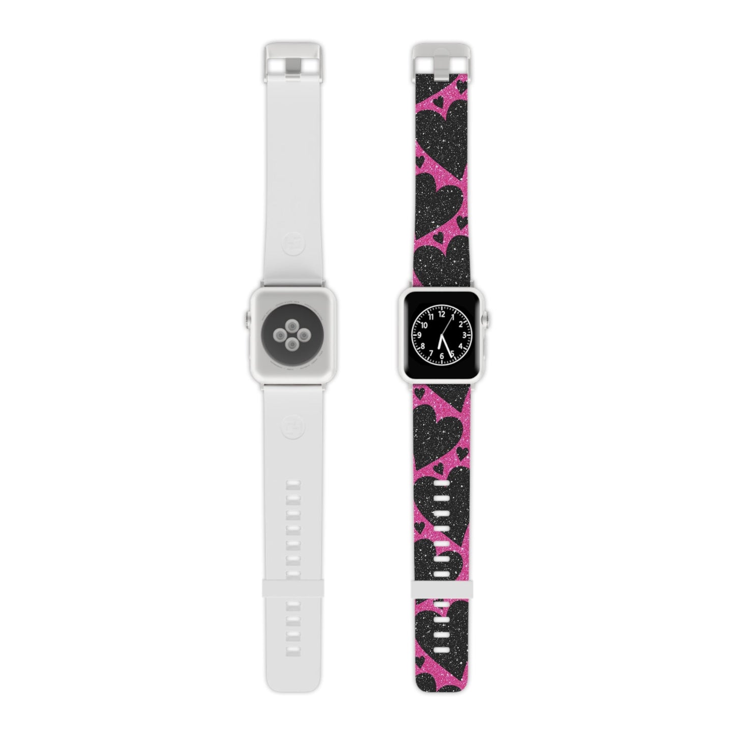 Pink Glitter Hearts Apple Watch Band - BOGO Cases