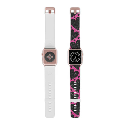 Pink Glitter Hearts Apple Watch Band - BOGO Cases