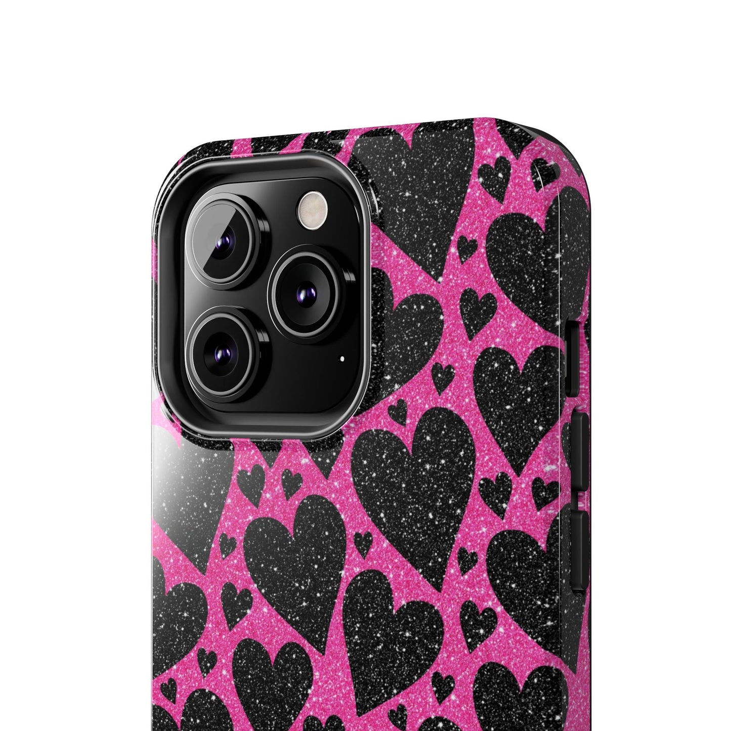 Pink Glitter Hearts iPhone Case - BOGO Cases
