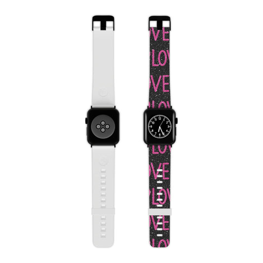 Pink Glitter Love Apple Watch Band - BOGO Cases