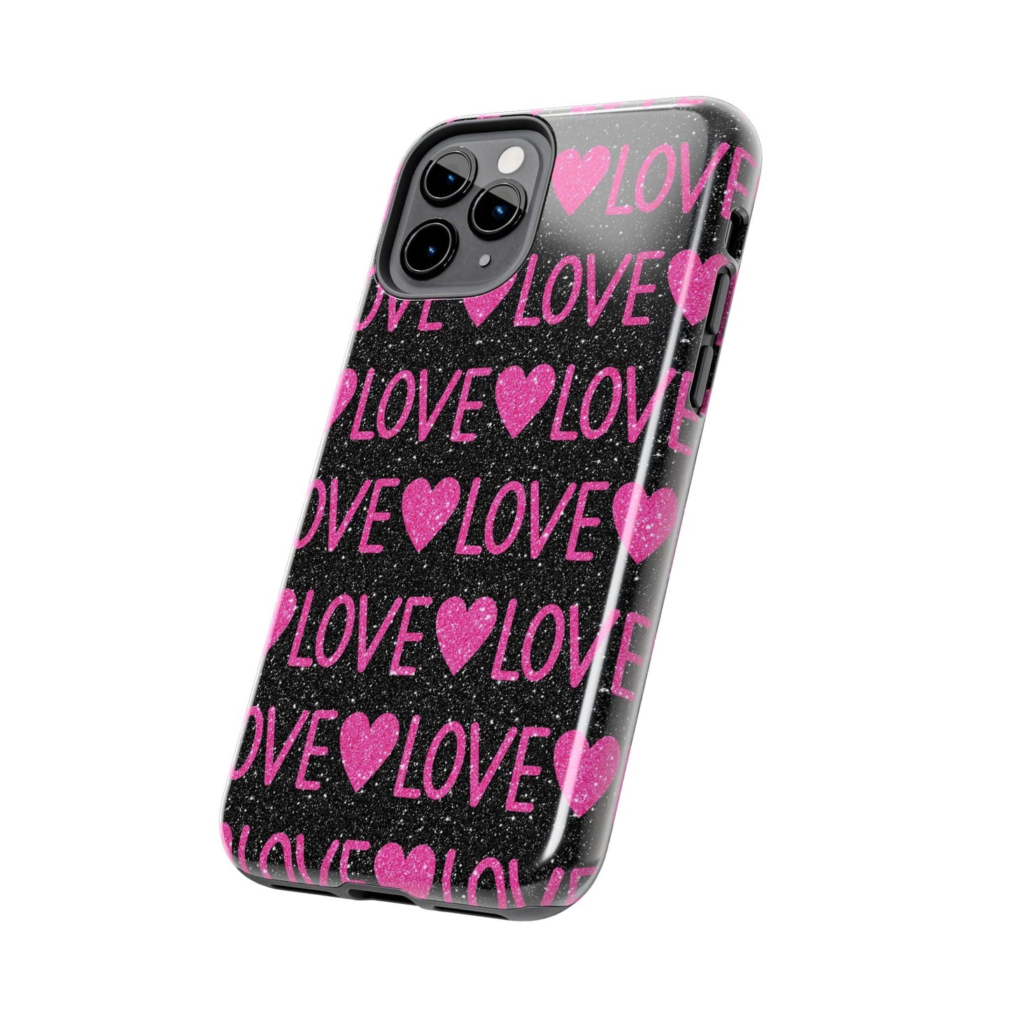 Pink Glitter Love iPhone Case - BOGO Cases