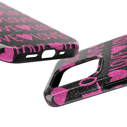 Pink Glitter Love iPhone Case - BOGO Cases