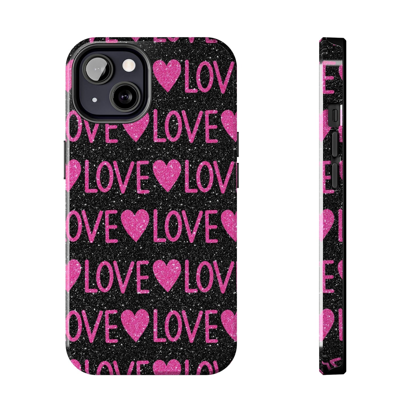 Pink Glitter Love iPhone Case - BOGO Cases