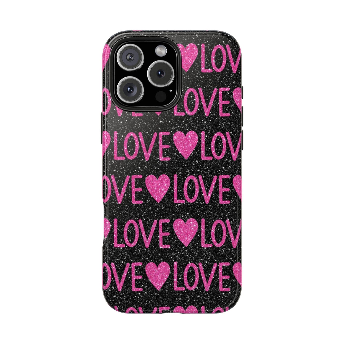 Pink Glitter Love iPhone Case - BOGO Cases