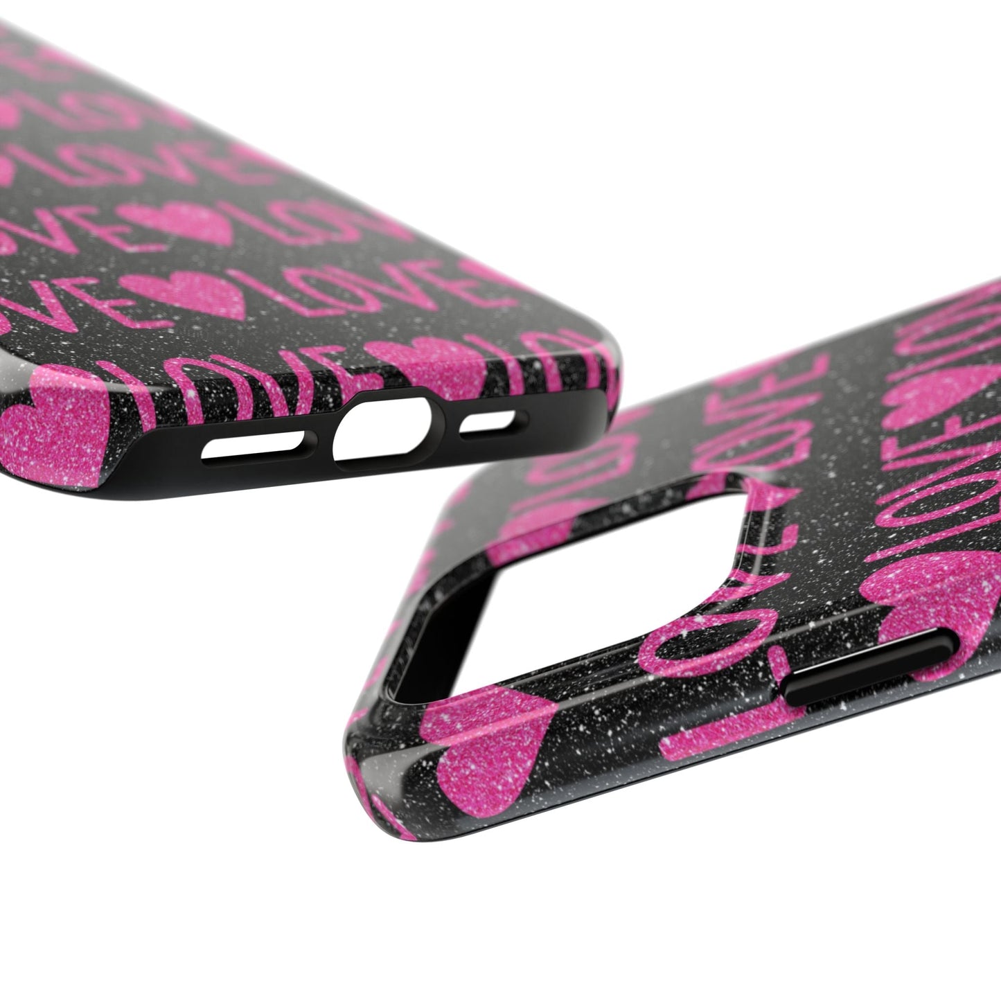 Pink Glitter Love iPhone Case - BOGO Cases