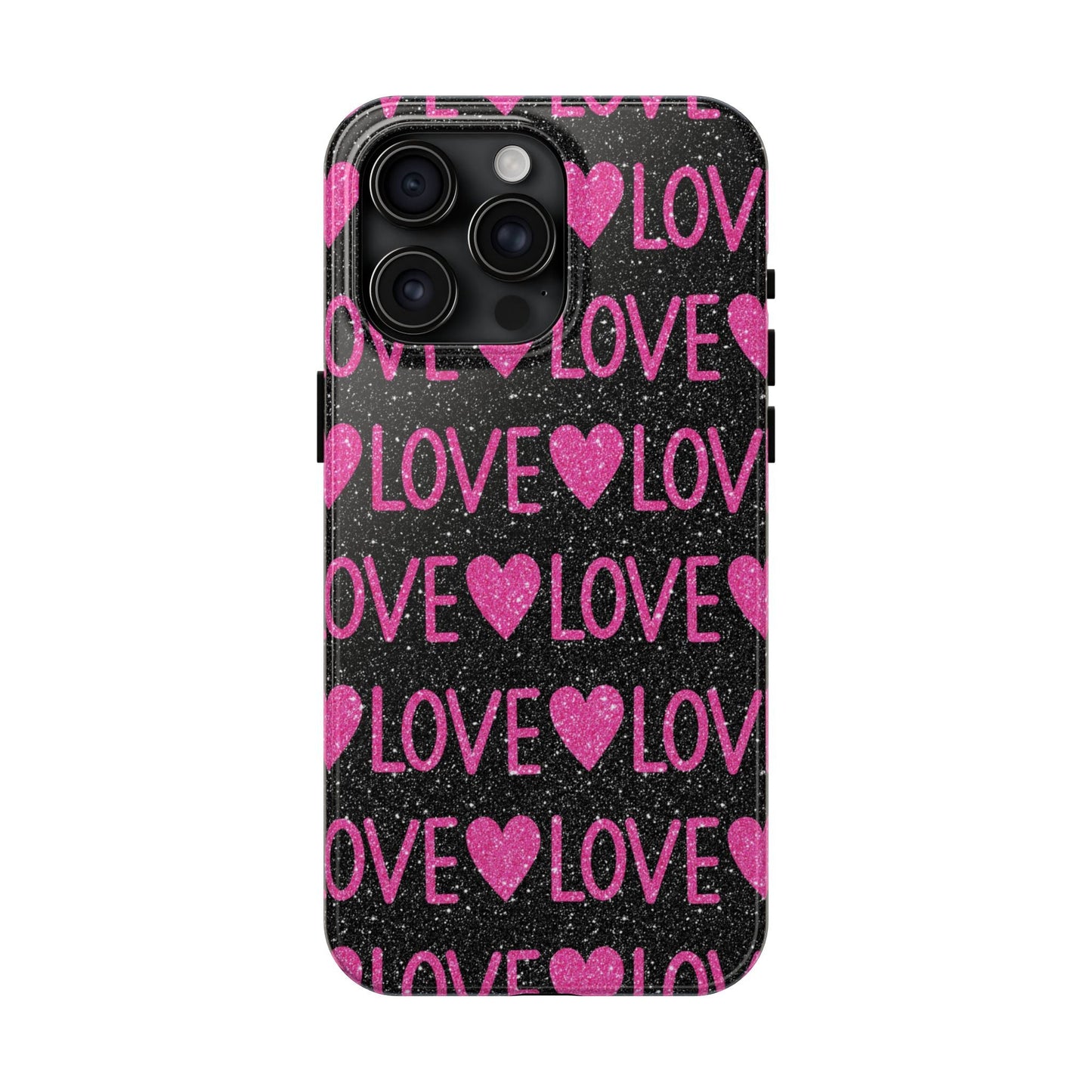 Pink Glitter Love iPhone Case - BOGO Cases