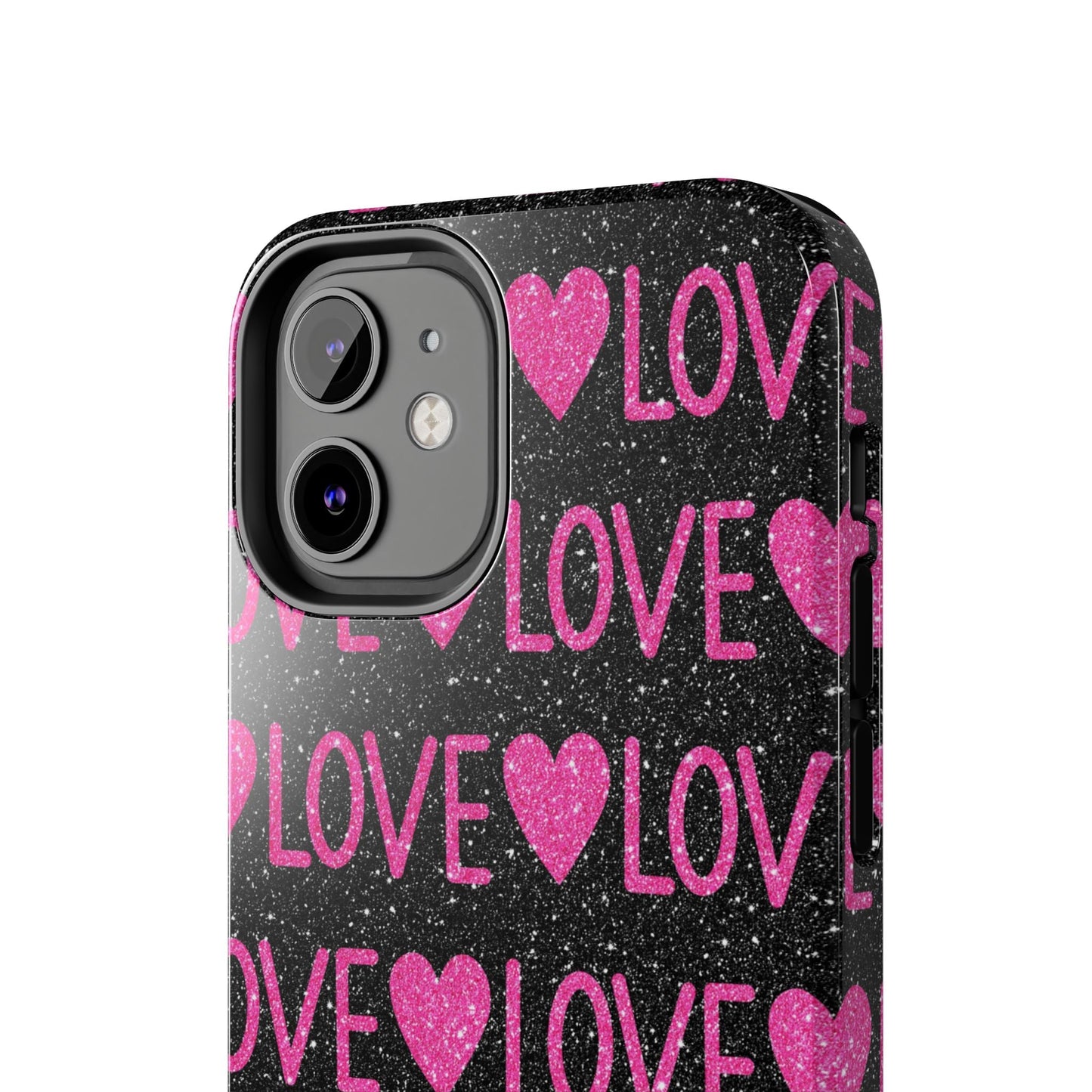 Pink Glitter Love iPhone Case - BOGO Cases