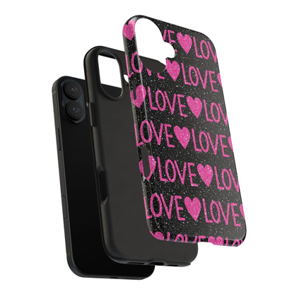 Pink Glitter Love iPhone Case - BOGO Cases
