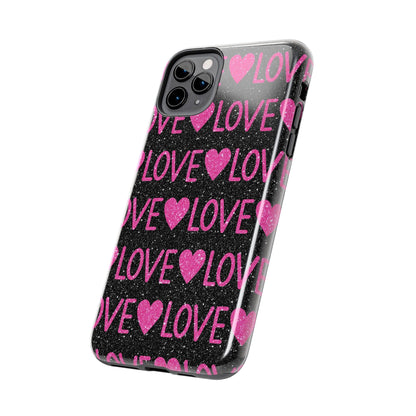 Pink Glitter Love iPhone Case - BOGO Cases