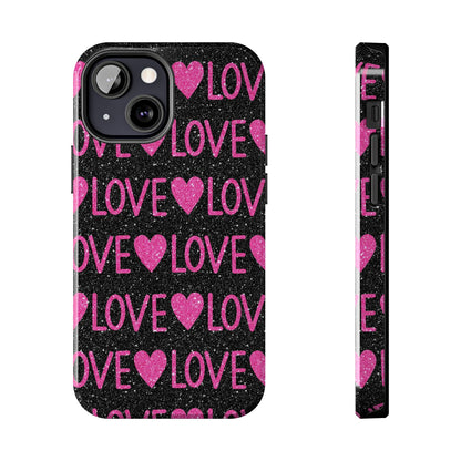 Pink Glitter Love iPhone Case - BOGO Cases