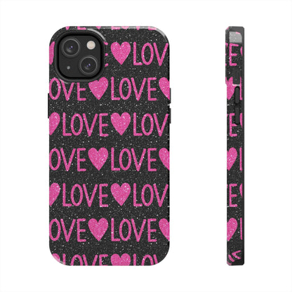 Pink Glitter Love iPhone Case - BOGO Cases
