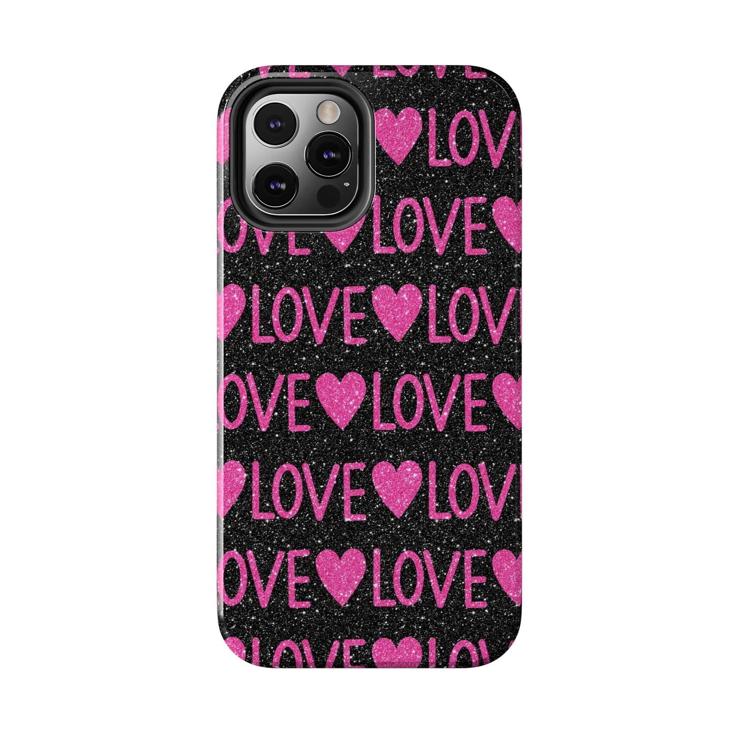 Pink Glitter Love iPhone Case - BOGO Cases