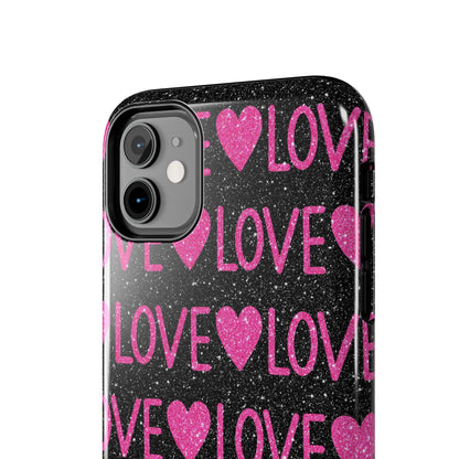 Pink Glitter Love iPhone Case - BOGO Cases