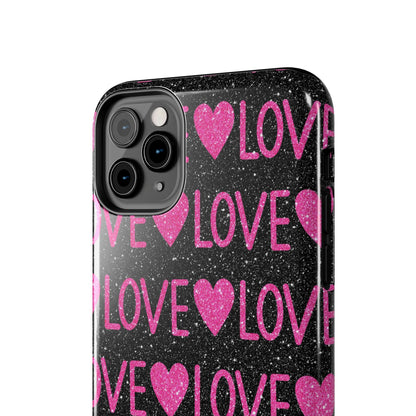Pink Glitter Love iPhone Case - BOGO Cases