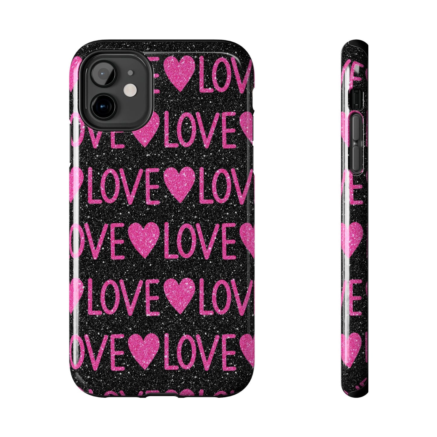 Pink Glitter Love iPhone Case - BOGO Cases