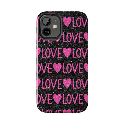 Pink Glitter Love iPhone Case - BOGO Cases