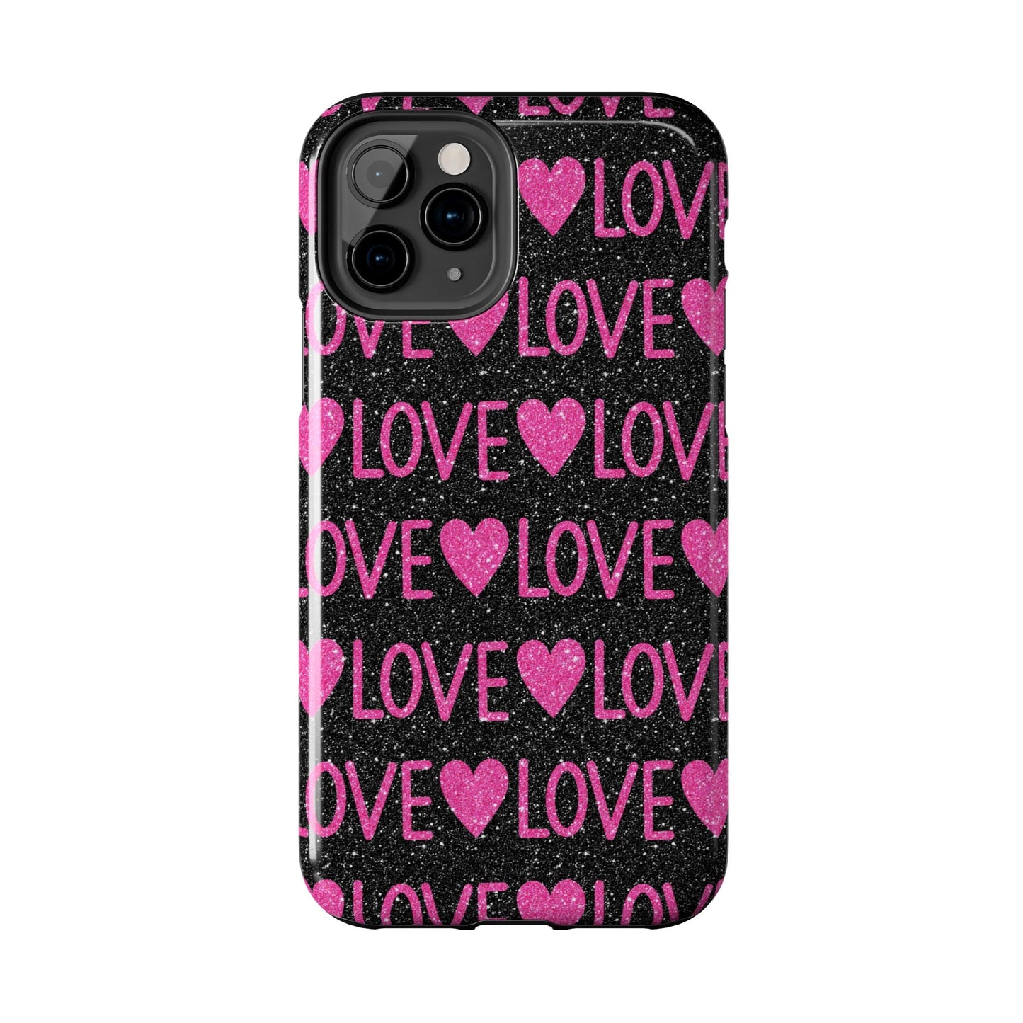 Pink Glitter Love iPhone Case - BOGO Cases