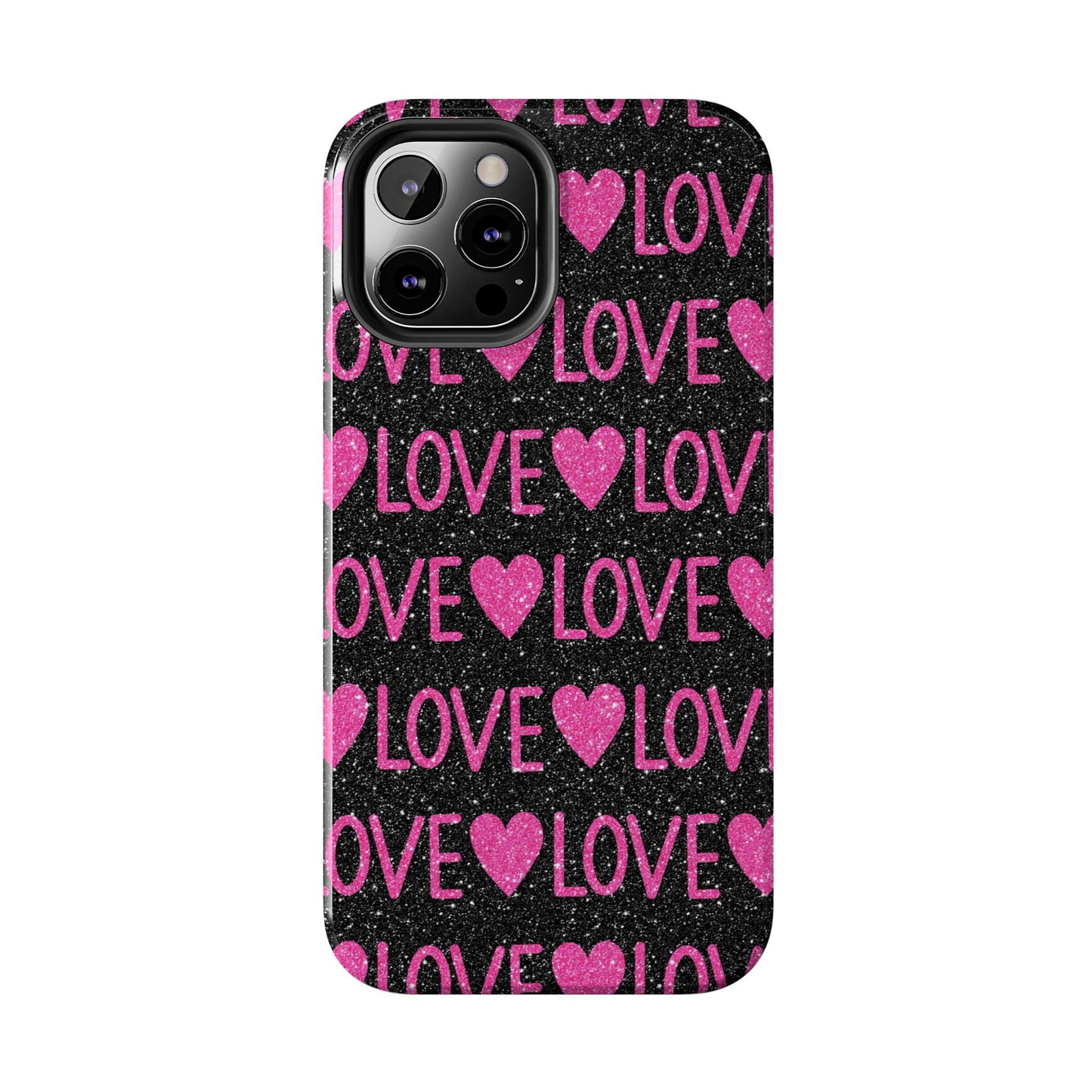 Pink Glitter Love iPhone Case - BOGO Cases