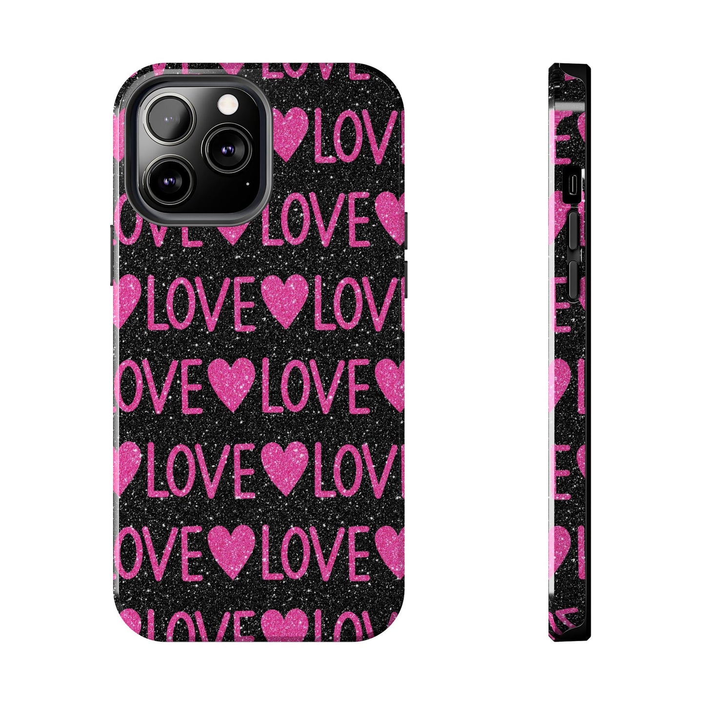 Pink Glitter Love iPhone Case - BOGO Cases