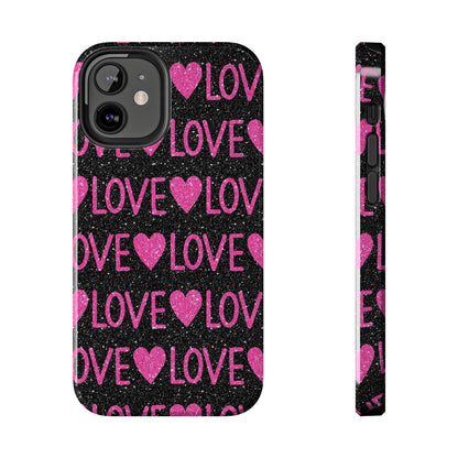 Pink Glitter Love iPhone Case - BOGO Cases