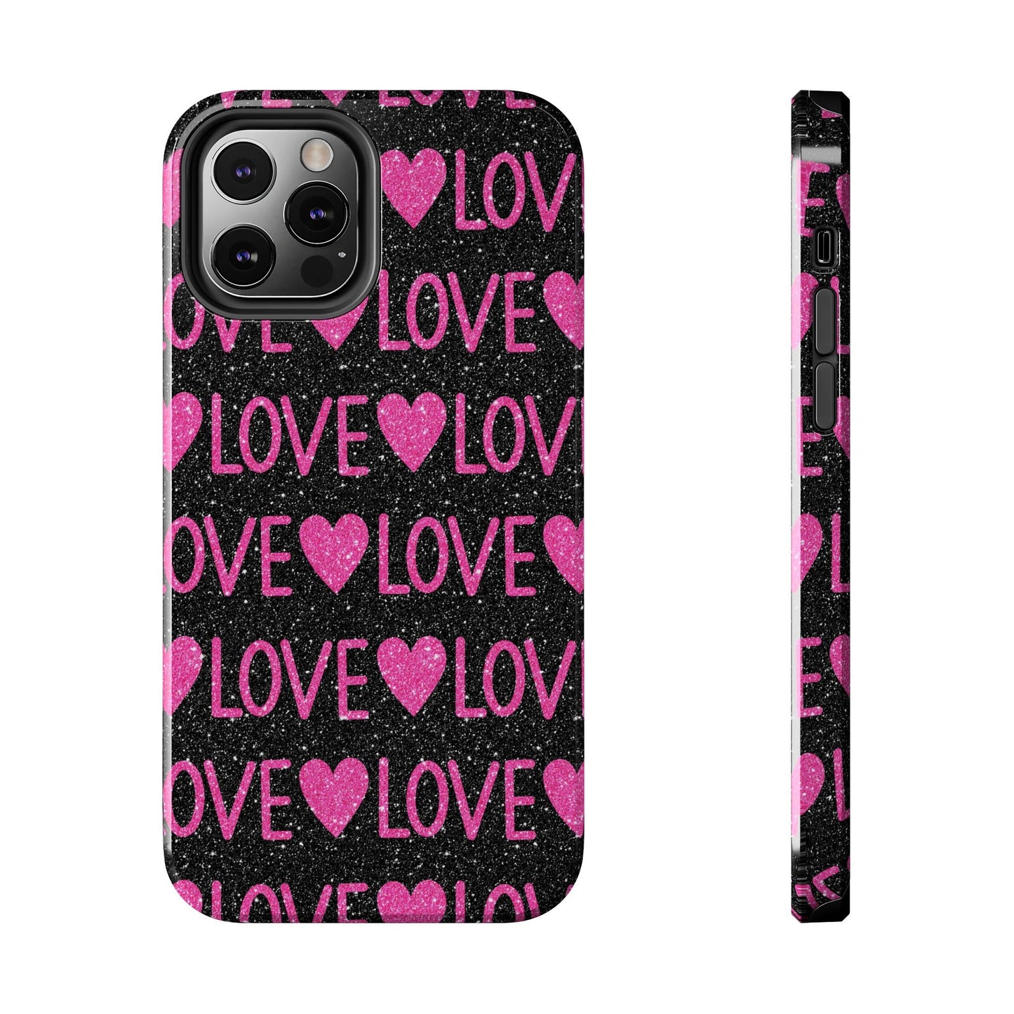 Pink Glitter Love iPhone Case - BOGO Cases