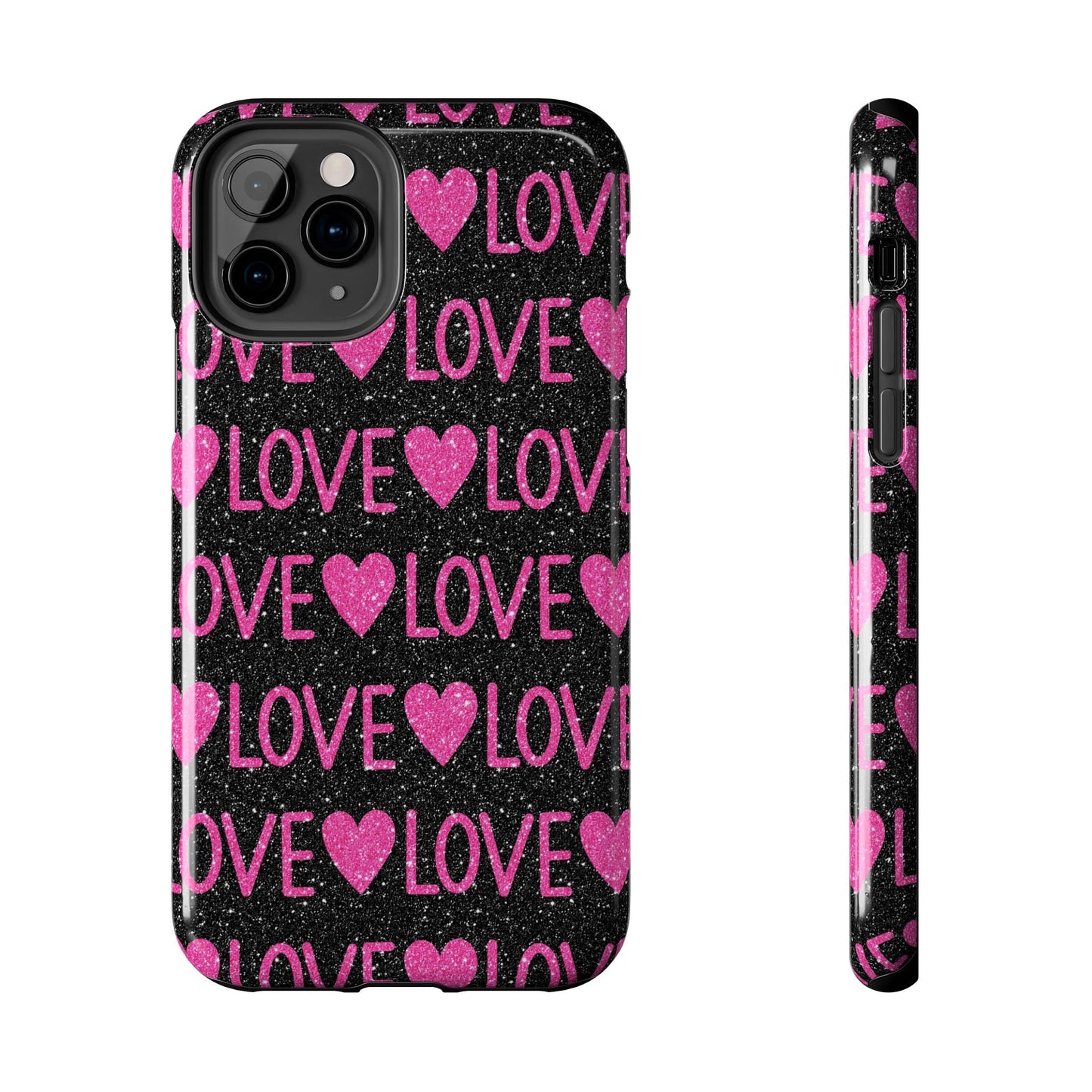 Pink Glitter Love iPhone Case - BOGO Cases