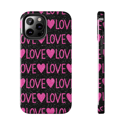 Pink Glitter Love iPhone Case - BOGO Cases