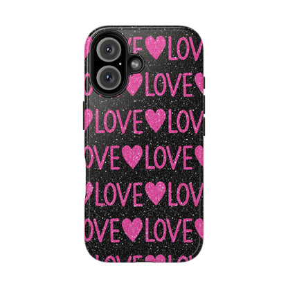 Pink Glitter Love iPhone Case - BOGO Cases