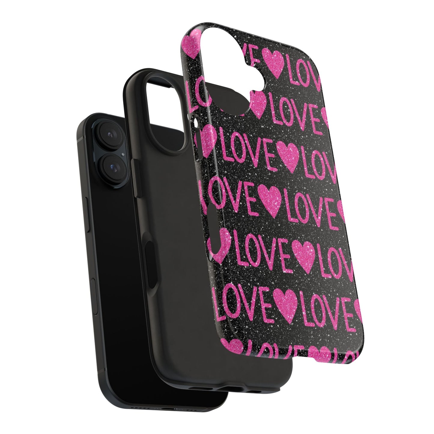 Pink Glitter Love iPhone Case - BOGO Cases