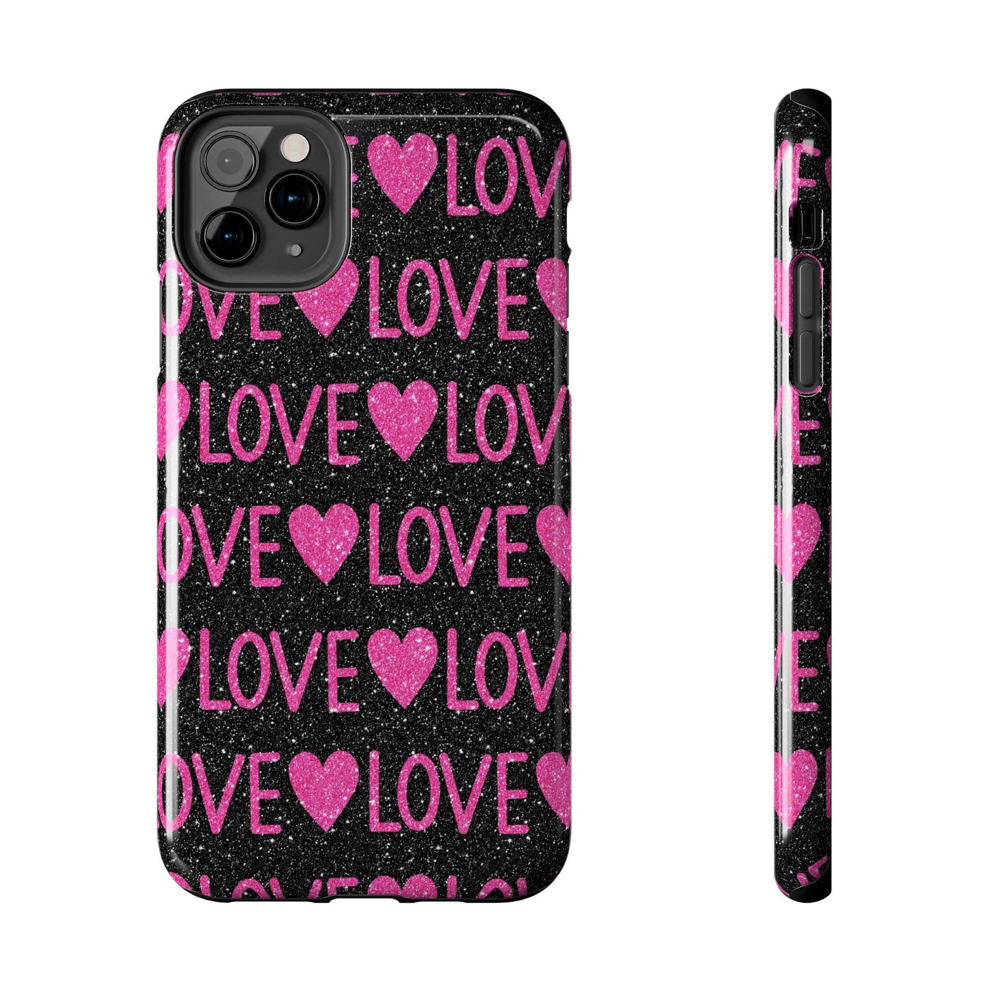 Pink Glitter Love iPhone Case - BOGO Cases