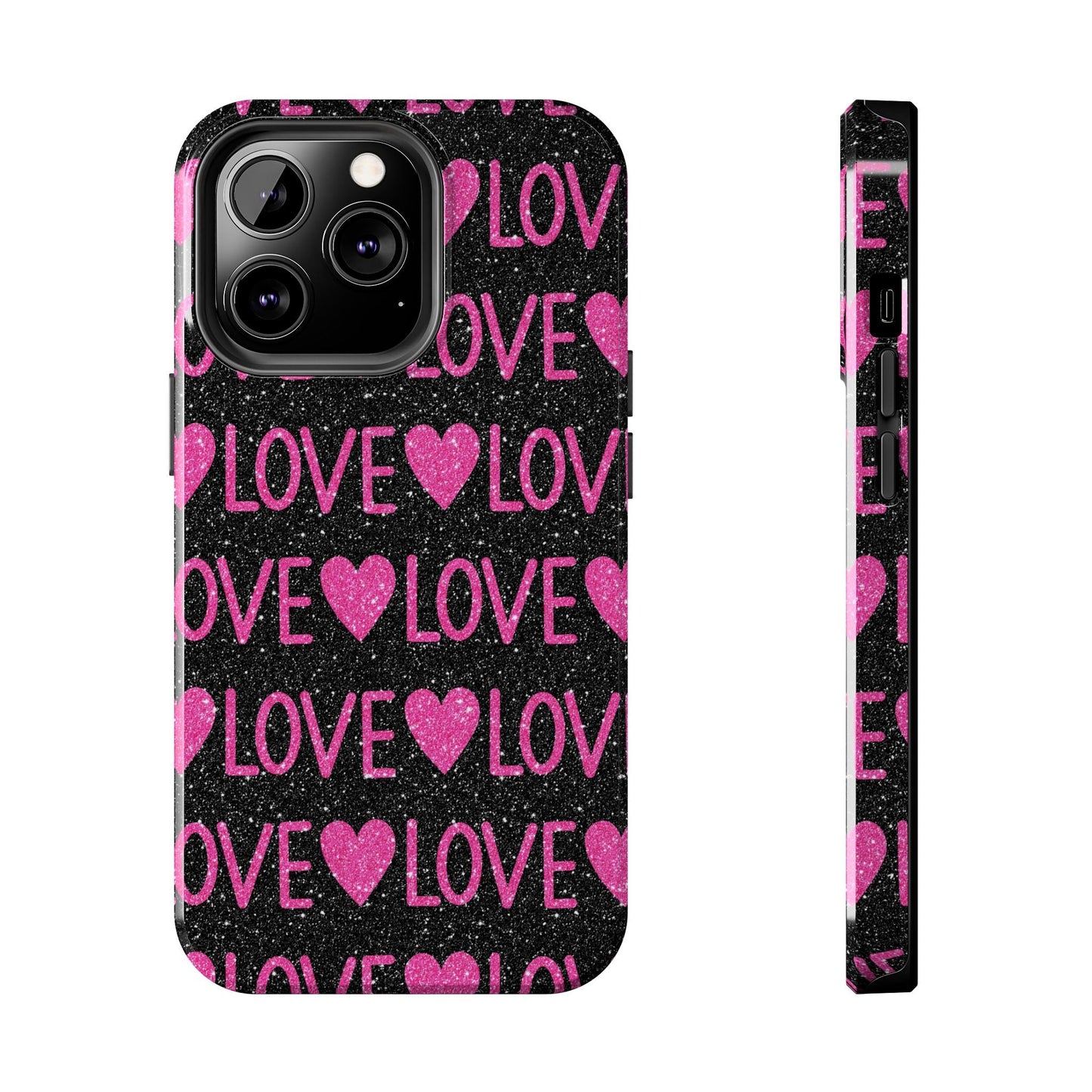 Pink Glitter Love iPhone Case - BOGO Cases