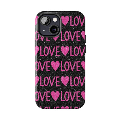 Pink Glitter Love iPhone Case - BOGO Cases