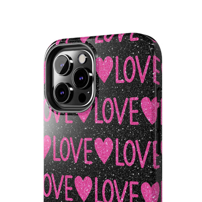 Pink Glitter Love iPhone Case - BOGO Cases