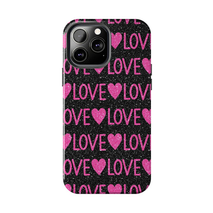 Pink Glitter Love iPhone Case - BOGO Cases