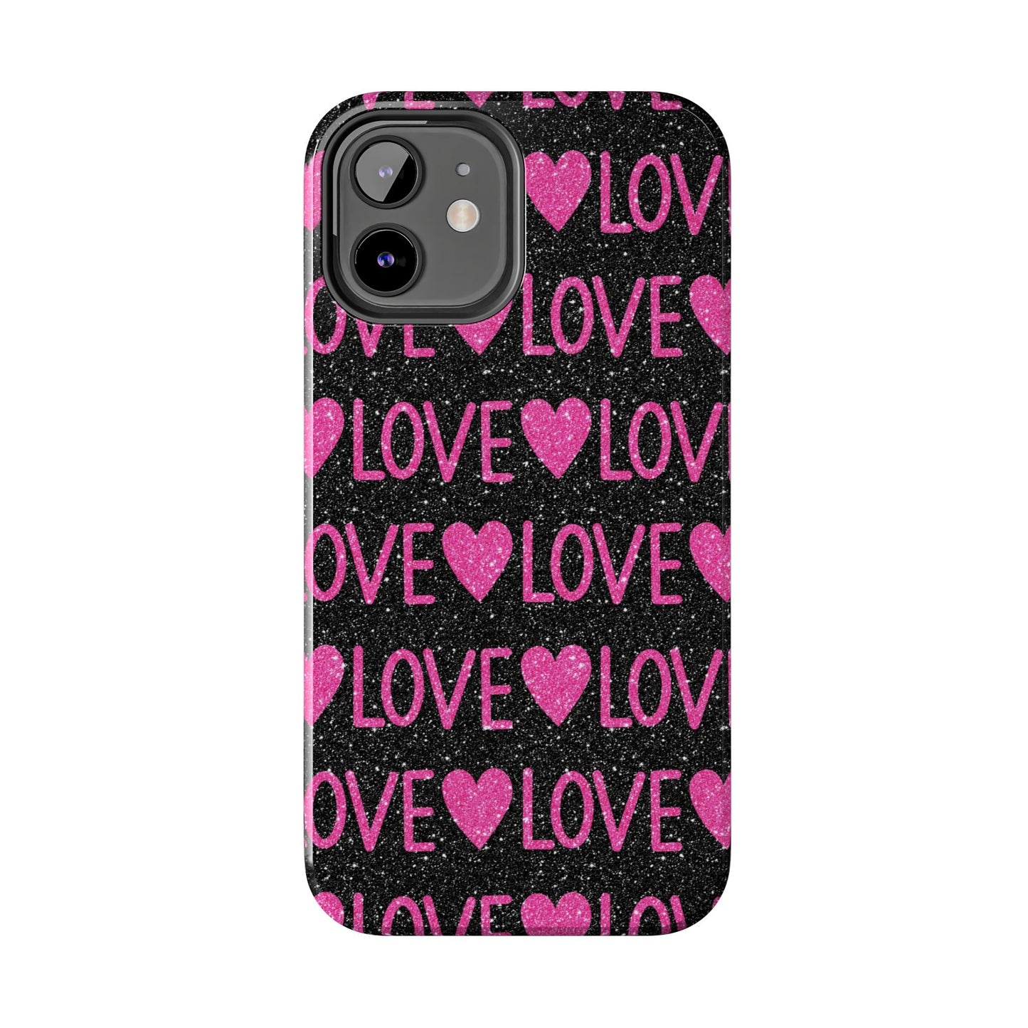 Pink Glitter Love iPhone Case - BOGO Cases
