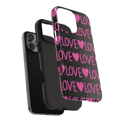 Pink Glitter Love iPhone Case - BOGO Cases